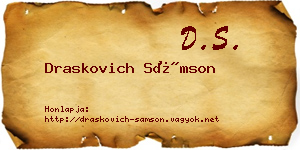 Draskovich Sámson névjegykártya